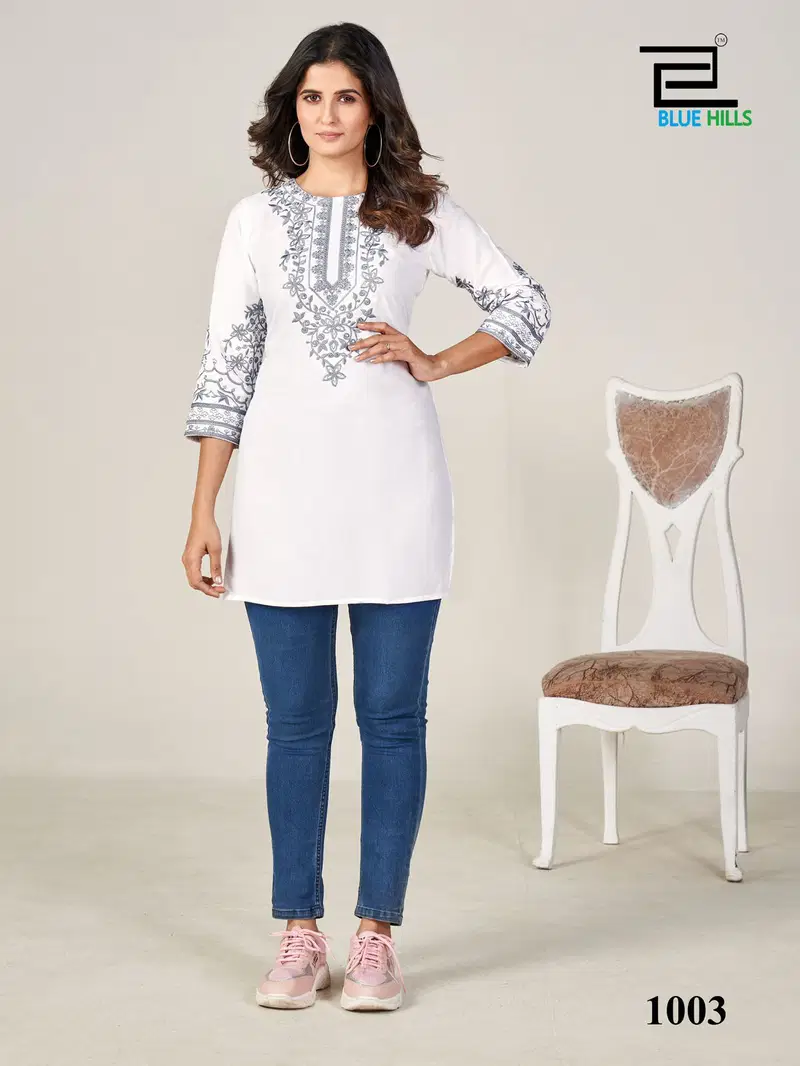 Gossip By Blue Hills Rayon Side Cut Short Kurti Wholesale Shop In Surat
